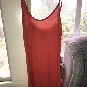 Burnt Orange Spaghetti Dress